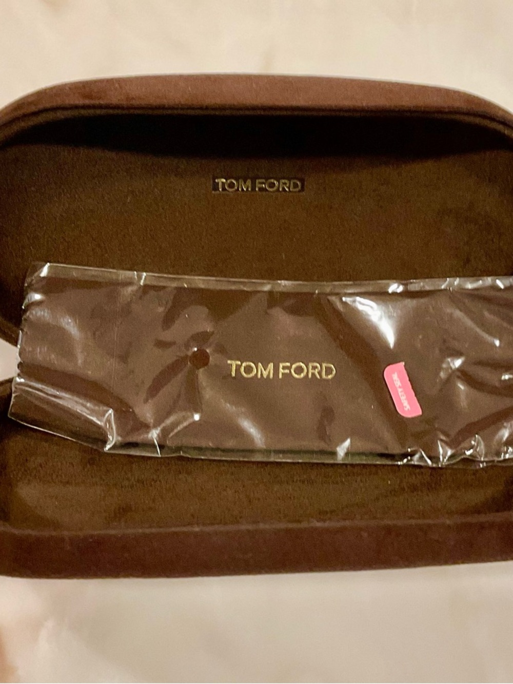 Tom Ford brown glasses case